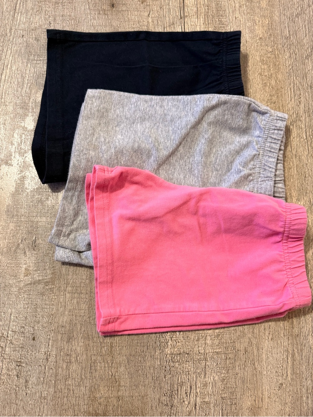 Kids Elastic Waist Pull-On Shorts - Black, Gray, Pink- used